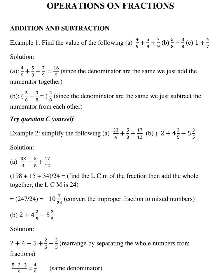 OPERATIONS ON FRACTIONS_1