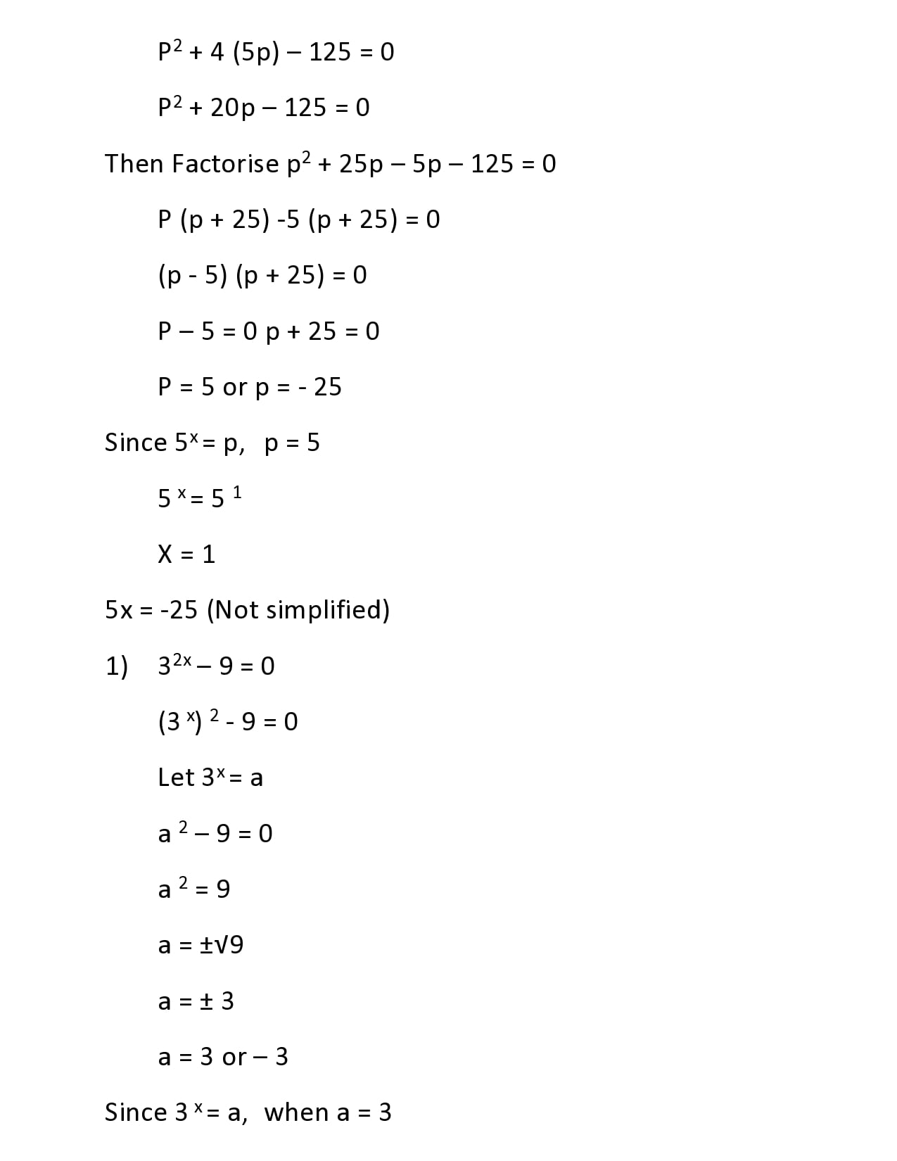 INDICIAL/EXPONENTIAL EQUATION5