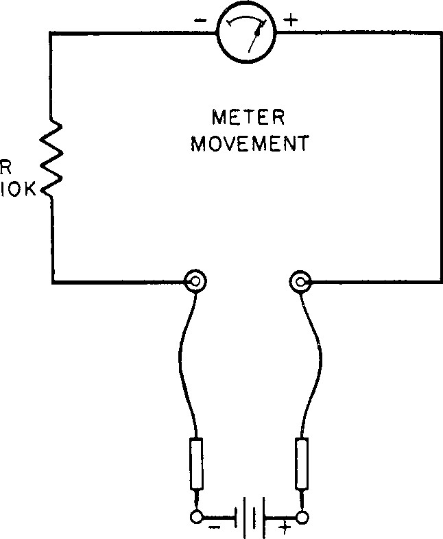 ELECTRICAL INSTRUMENTS 4 Fig. 1 43 An Ammeter With High Resistance In Series With The Meter Movement Allow It To Measure Voltage.